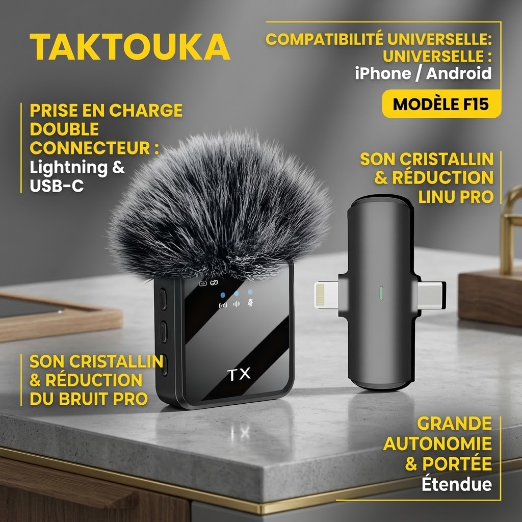 🎤 Microphone sans fil F15
