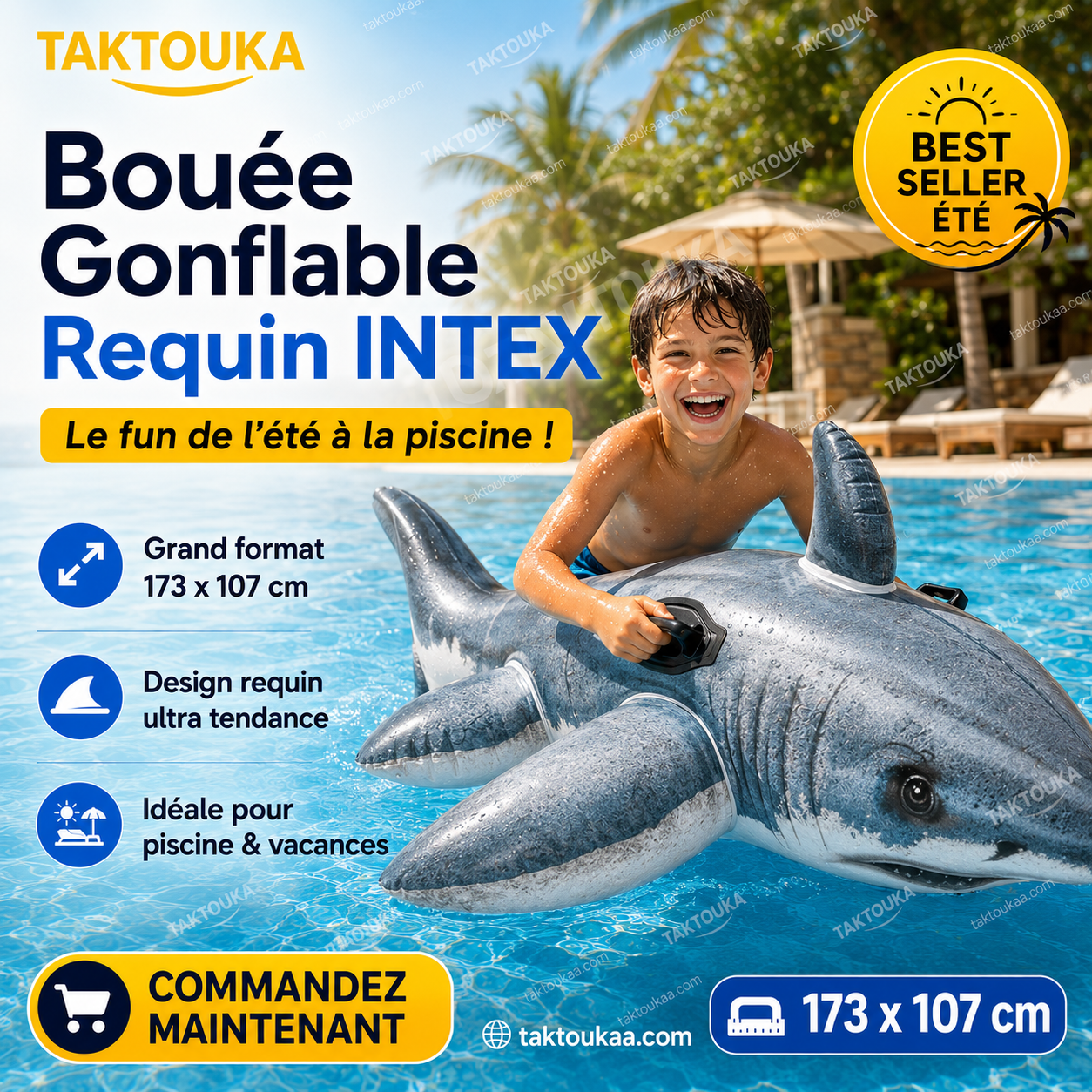 Shark Bouée Gonflable INTEX