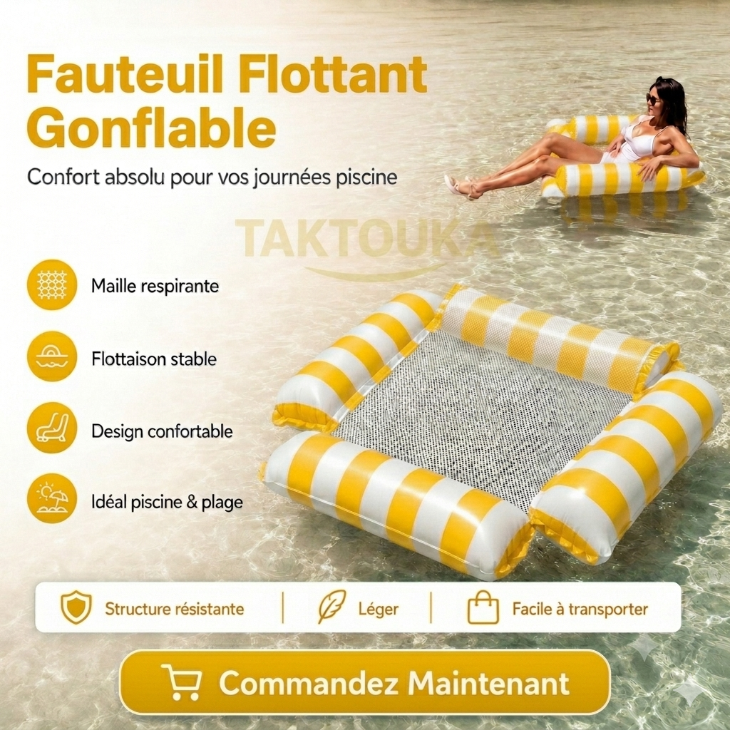 Hamac Flottant Gonflable 4 tubes