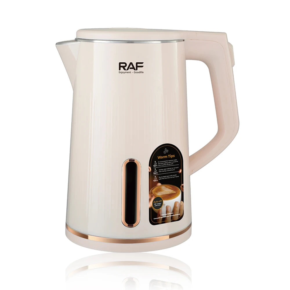 RAF 1500w Portable 2.5L Grande Capacité Bouilloire Électrique Automatique Maison Thé Eau Cuiseur avec Intérieur Sans BPA et Lampe Led