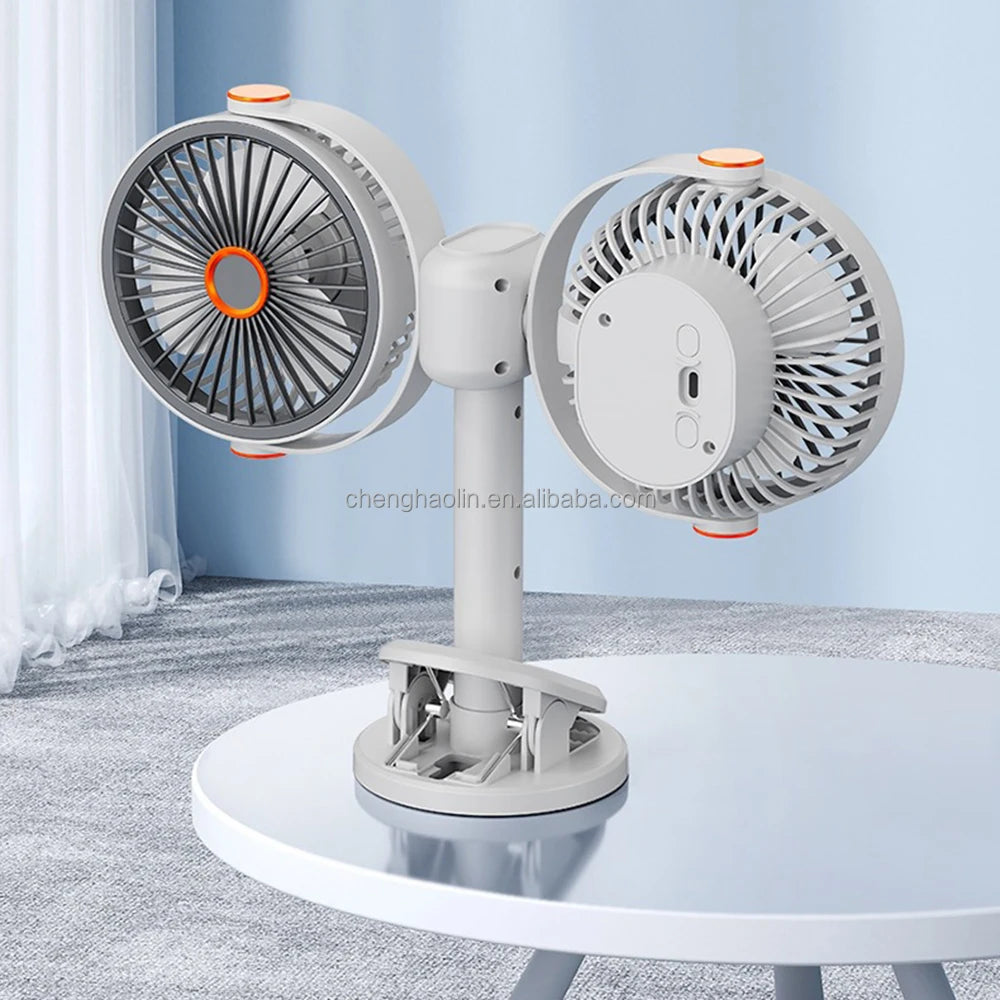 entilateur à pince, pliable, à cinq vitesses, fonctionnant sur piles, contrôlable indépendamment, couvre toute la surface de la maison